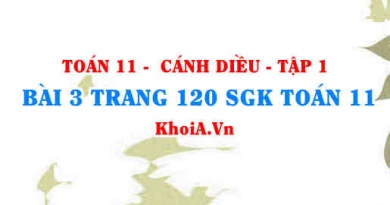 Bài 3 trang 120 SGK Toán 11 tập 1 Cánh Diều
